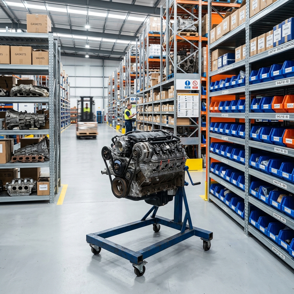 정비된 부품 창고